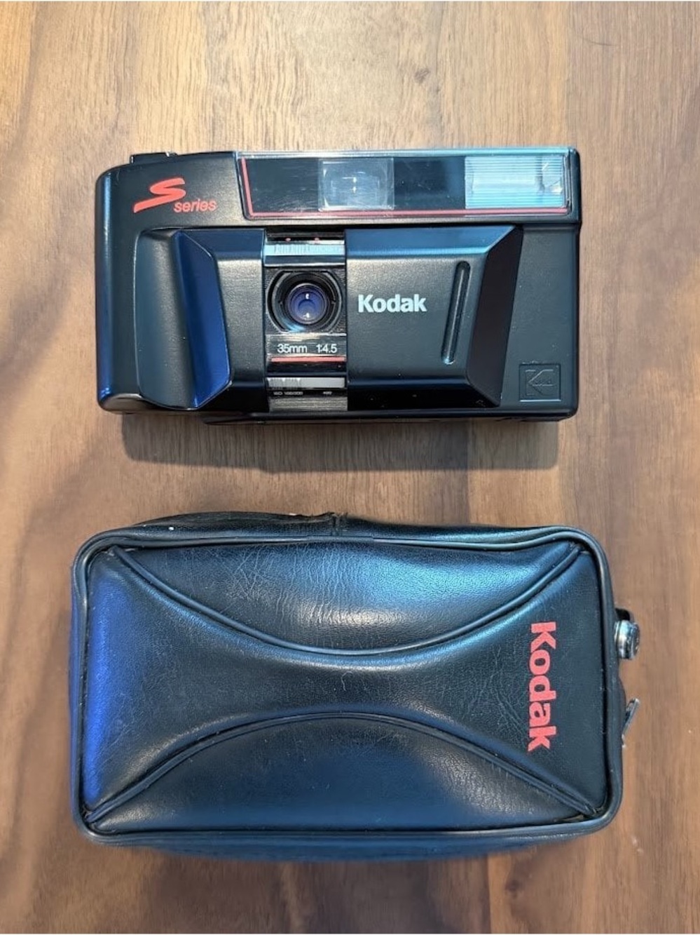 Kodak 35mm Point & Shoot Camera with Black Kodak Case
